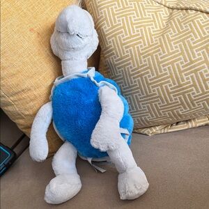 Blue & Light Gray Plush Turtle Stuffed Animal